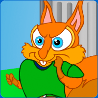 Chatterer the Red Squirrel in Running Madness